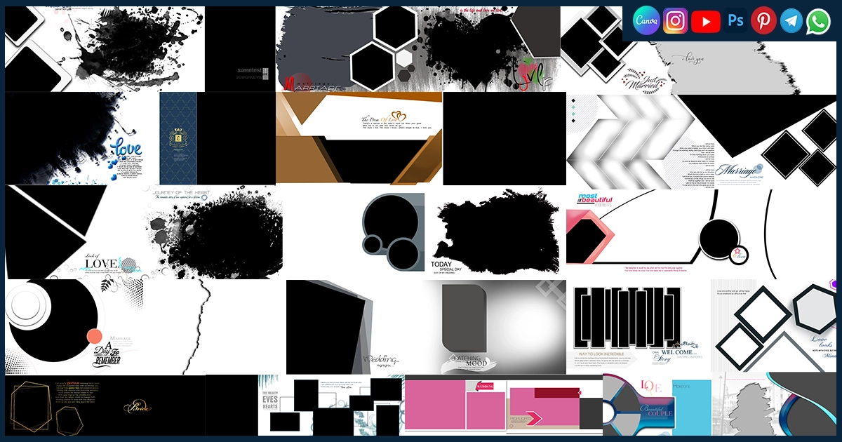 Pre Wedding Album Psd 12x36 Templates Free Download