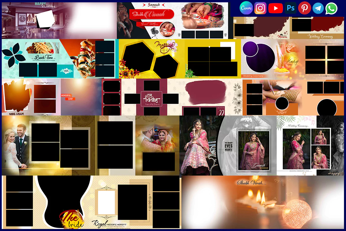 Photo Album Design PSD 12x36 Templates Free Download