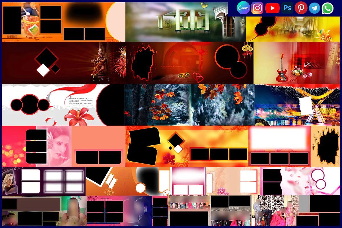 Happy Wedding PSD 12x36 Design Templates Free Download