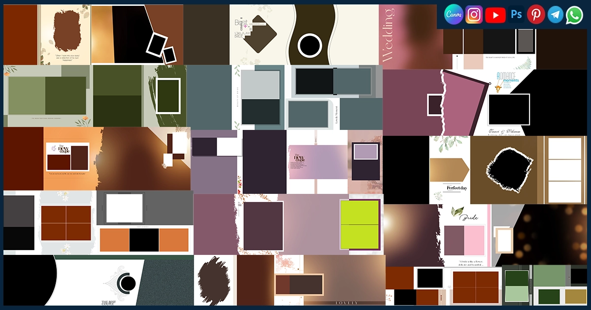 12x36 New Couple Album PSD Templates Free Download