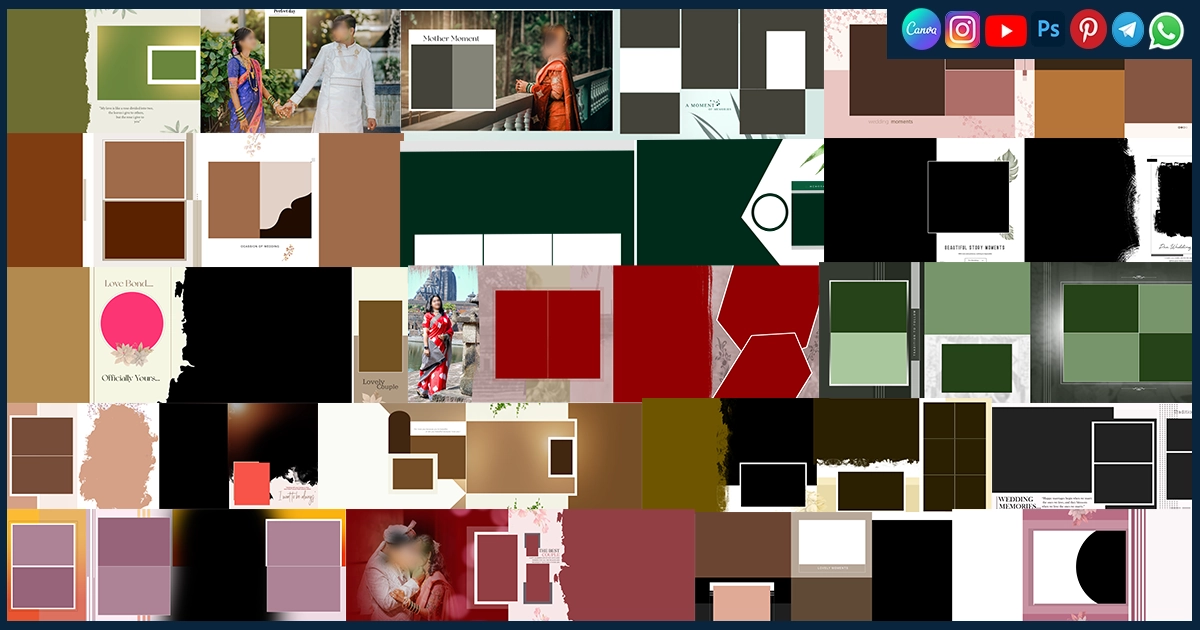 Elegant 12x36 Wedding Album PSD Templates Free Download