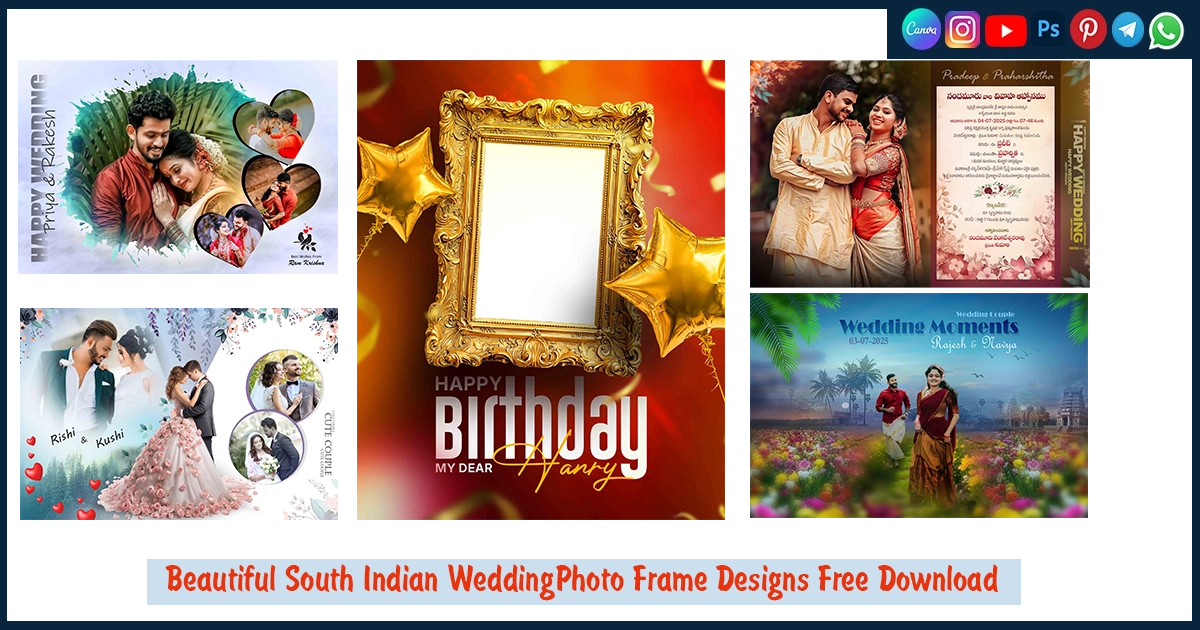 Beautiful South Indian Wedding Photo Frame Designs Free Download