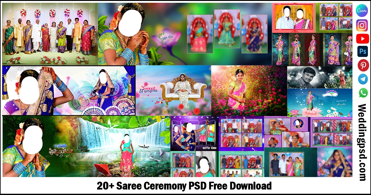 20+ Saree Ceremony PSD Free Download